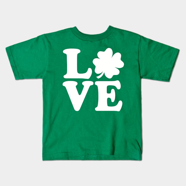 Love shamrock Kids T-Shirt by Designzz